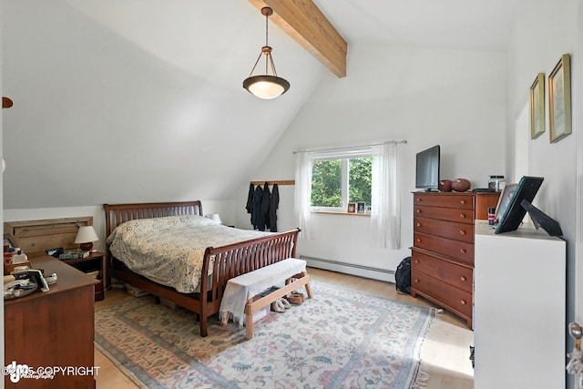41722 Charlie Dr, Homer, AK 99603 - bedroom featuring baseboard heating and wood finished floors