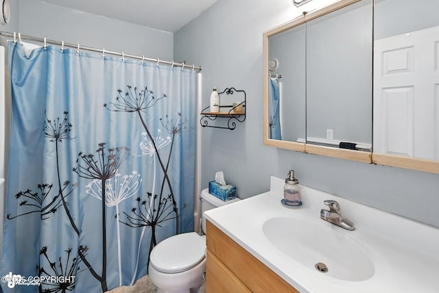 41722 Charlie Dr, Homer, AK 99603 - bathroom with vanity and a shower with curtain