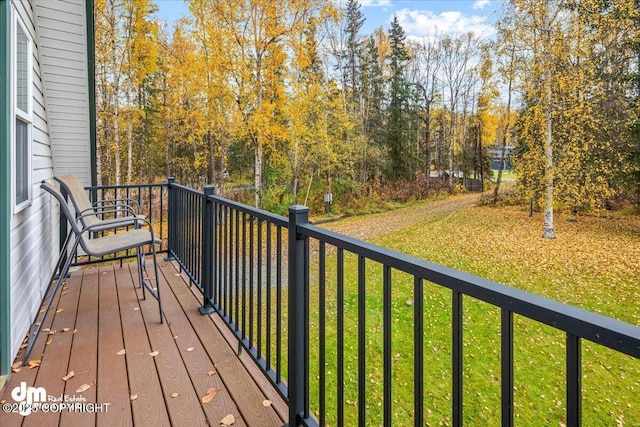 20838 Helluva St, Chugiak, AK 99567 - wooden deck featuring a yard
