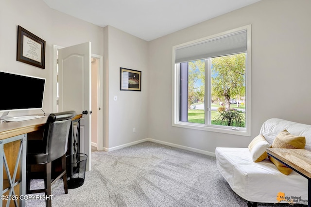 740 Botanical Heights Cir, Anchorage, AK 99515 - office featuring carpet floors, plenty of natural light, and baseboards