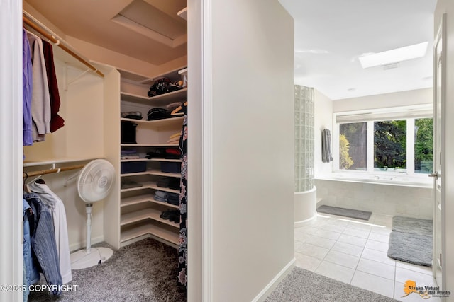 740 Botanical Heights Cir, Anchorage, AK 99515 - spacious closet with attic access and tile patterned floors