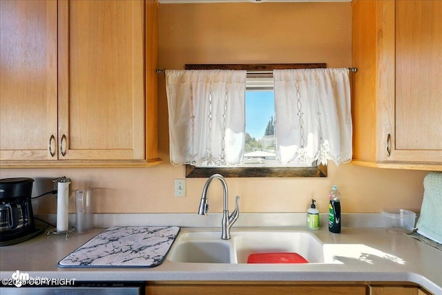 5301 N Glacier View Ct, Homer, AK 99603 - kitchen with light countertops, stainless steel dishwasher, and a sink
