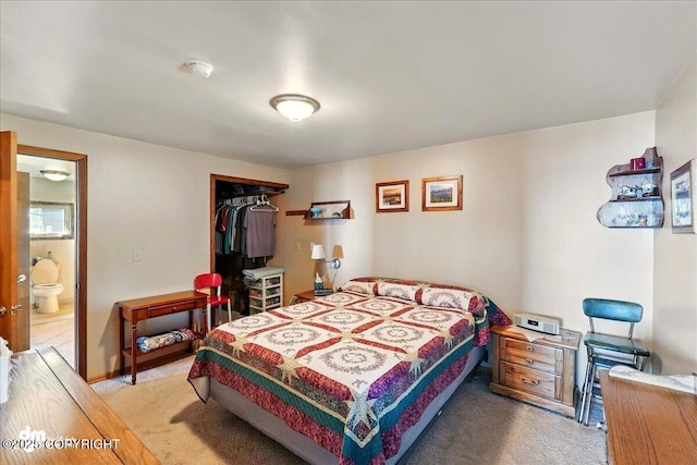 5301 N Glacier View Ct, Homer, AK 99603 - carpeted bedroom with ensuite bath and a closet
