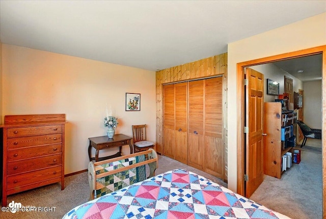 5301 N Glacier View Ct, Homer, AK 99603 - bedroom with carpet floors and a closet