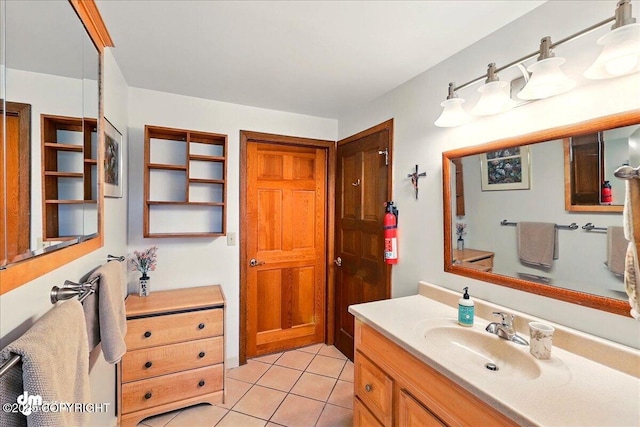 5301 N Glacier View Ct, Homer, AK 99603 - bathroom featuring vanity and tile patterned flooring