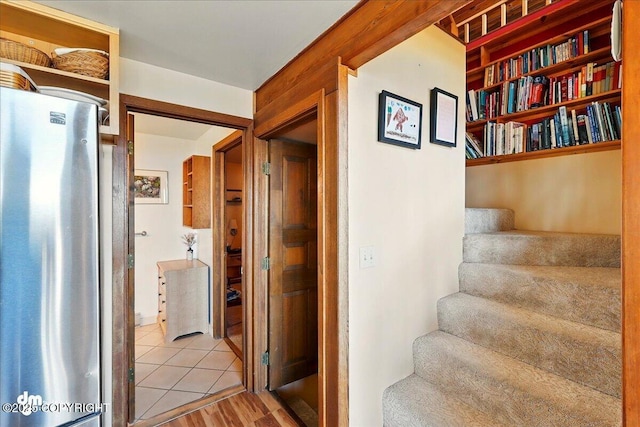 5301 N Glacier View Ct, Homer, AK 99603 - stairway with wood finished floors