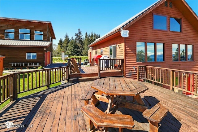 5301 N Glacier View Ct, Homer, AK 99603 - view of wooden deck