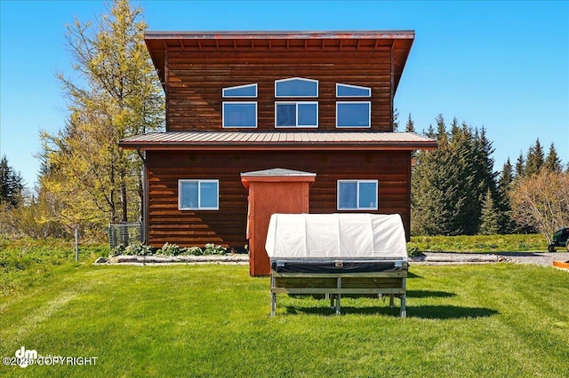 5301 N Glacier View Ct, Homer, AK 99603 - back of property with a lawn