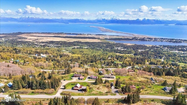 5301 N Glacier View Ct, Homer, AK 99603 - aerial view of a water and mountain view