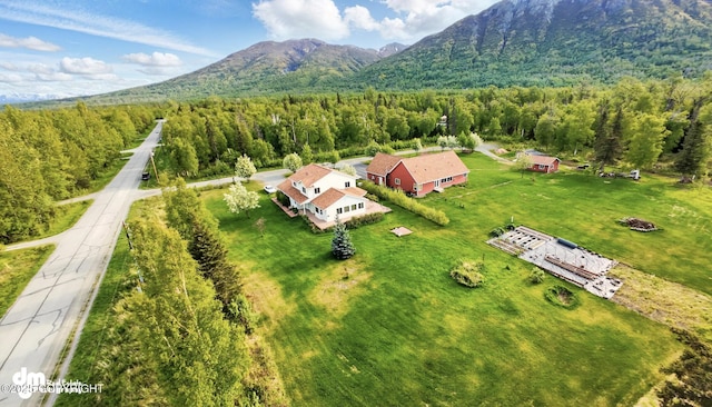 17110 E Kathy Cir, Palmer, AK 99645 - view from above of property with a forest and mountains