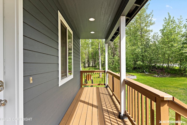 1675 E Pintail Dr, Wasilla, AK 99645 - porch with a yard