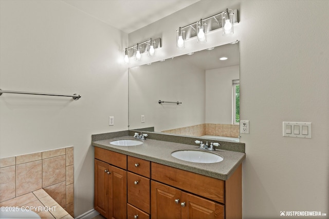 1675 E Pintail Dr, Wasilla, AK 99645 - full bath with double vanity and a garden tub
