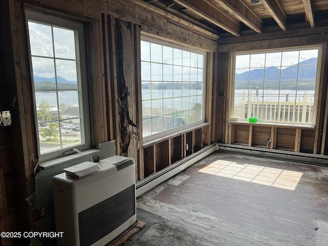 2030 2nd Ave Ave, Ketchikan, AK 99901 - unfurnished sunroom with a water view, a baseboard radiator, and heating unit