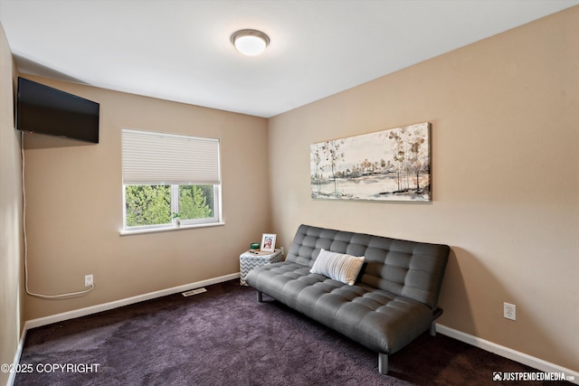 12621 Bona Kim Loop # 4, Anchorage, AK 99515 - sitting room featuring carpet and baseboards