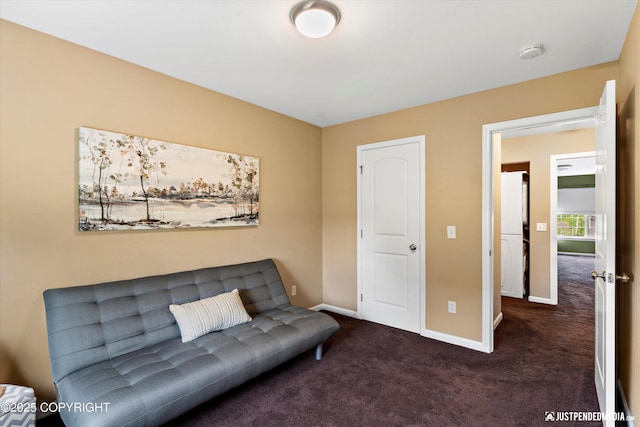 12621 Bona Kim Loop # 4, Anchorage, AK 99515 - sitting room featuring carpet floors and baseboards