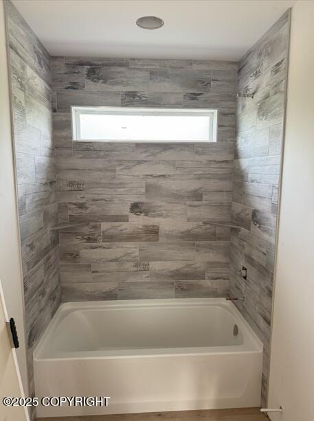 6600 S Settlers Bay Dr, Wasilla, AK 99654 - bathroom featuring plenty of natural light and shower / bathtub combination