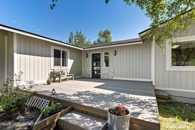 1551 S Oat St, Wasilla, AK 99654 - view of wooden deck