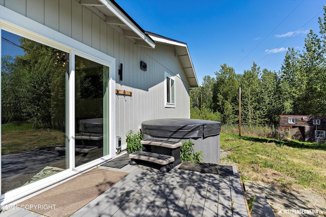 1551 S Oat St, Wasilla, AK 99654 - deck with a hot tub
