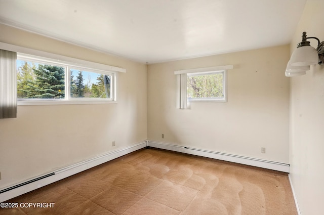 7101 Omalley Rd, Anchorage, AK 99507 - empty room with baseboard heating, a baseboard radiator, and baseboards
