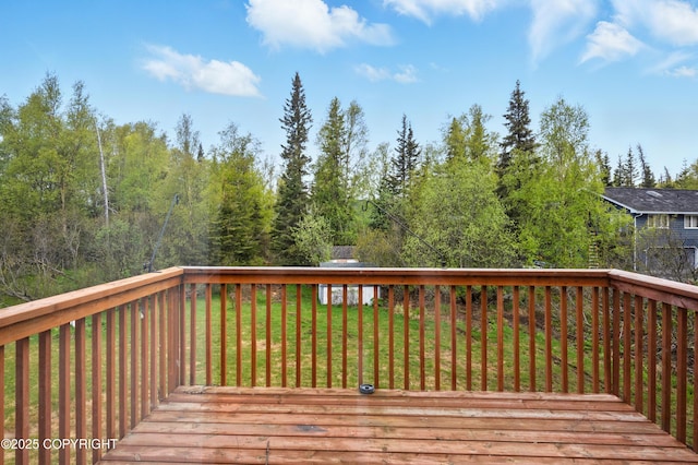 7101 Omalley Rd, Anchorage, AK 99507 - deck with a lawn
