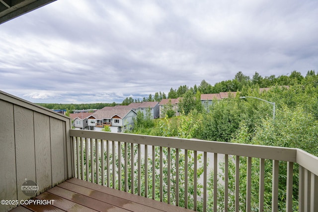 12248 Vista Ridge Loop # 30, Eagle River, AK 99577 - wooden terrace featuring a residential view
