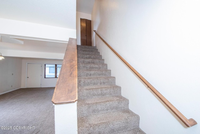 4063 E 20th Ave Unit D54, Anchorage, AK 99508 - staircase featuring carpet floors