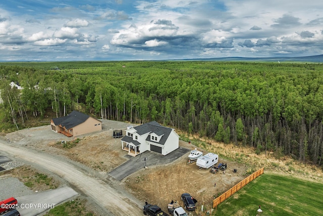 5233 W Jaxton Cir, Wasilla, AK 99623 - view of subject property with a heavily wooded area