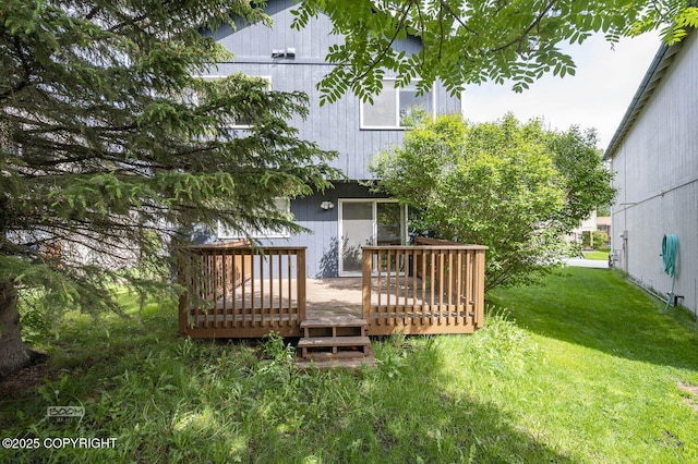 3933 Sycamore Loop, Anchorage, AK 99504 - wooden terrace with a yard