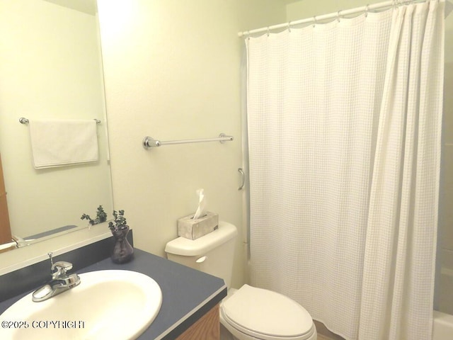 4259 Shirley Ct, Homer, AK 99603 - full bathroom with vanity and shower / bath combo with shower curtain