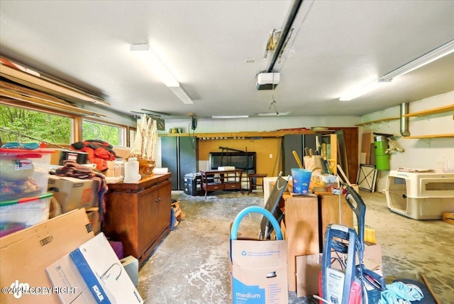 4821 S Outrigger Dr, Wasilla, AK 99654 - garage with a garage door opener and a central vacuum unit