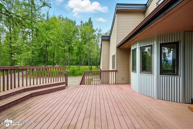 4821 S Outrigger Dr, Wasilla, AK 99654 - view of wooden deck