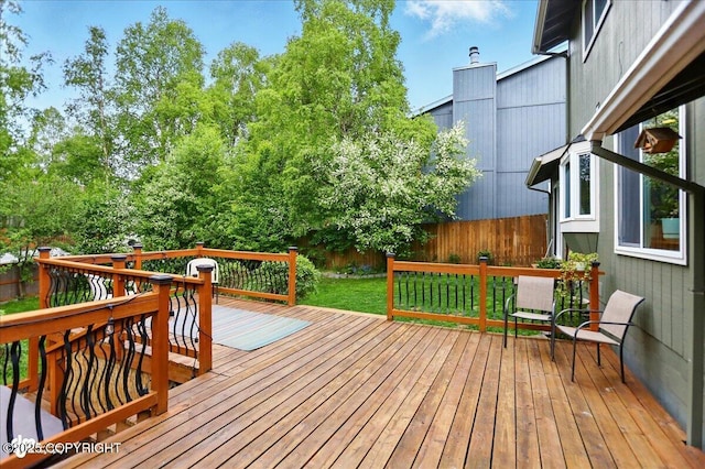 12900 Wellsford Cir, Anchorage, AK 99516 - deck featuring a fenced backyard