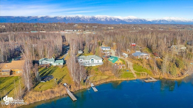 674 W Selina Ln, Wasilla, AK 99654 - view of property location with a heavily wooded area and a water and mountain view
