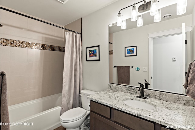 1506 M St, Anchorage, AK 99501 - bathroom featuring toilet, vanity, and shower / bath combo with shower curtain