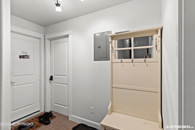 1506 M St, Anchorage, AK 99501 - mudroom with electric panel and baseboards