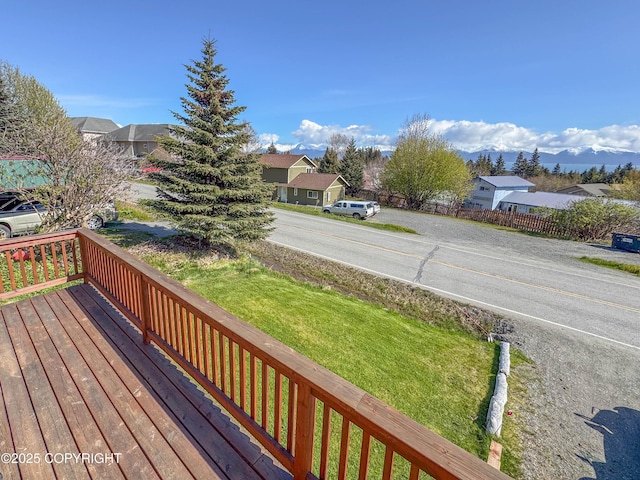 124 Mountain View Dr, Homer, AK 99603 - deck with a residential view and a yard