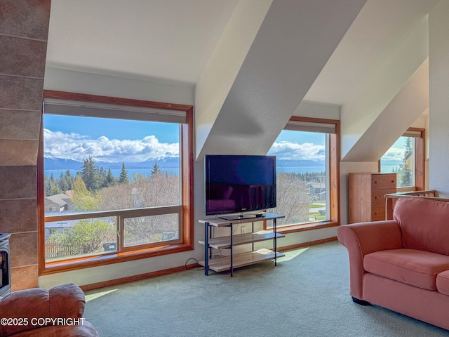 124 Mountain View Dr, Homer, AK 99603 - living room featuring carpet flooring and baseboards