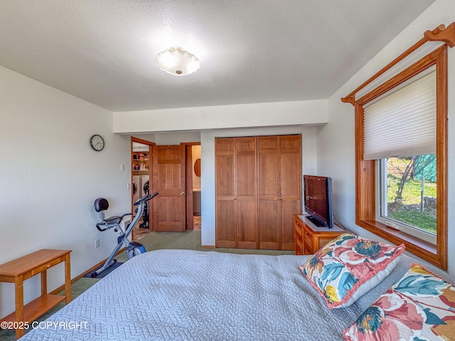124 Mountain View Dr, Homer, AK 99603 - bedroom featuring carpet flooring, a closet, and a textured ceiling