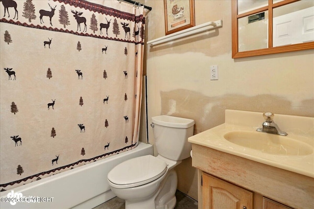 5680 W Birch Harbor Dr, Wasilla, AK 99623 - full bath with toilet, shower / bathtub combination with curtain, and vanity
