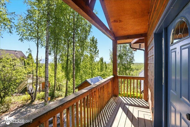 5680 W Birch Harbor Dr, Wasilla, AK 99623 - view of wooden deck
