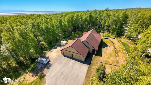 6325 S Hayfield Rd, Wasilla, AK 99654 - aerial view of property and surrounding area featuring a heavily wooded area