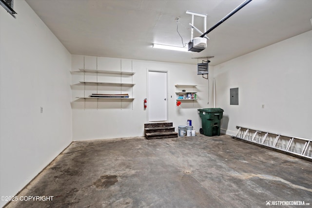 7616 Boundary Ave, Anchorage, AK 99504 - garage with electric panel and a garage door opener