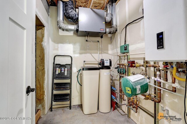 5844 E Fetlock Dr, Wasilla, AK 99654 - utility room featuring water heater