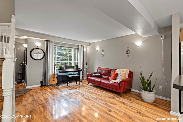 1503 N Heather Meadows Loop Unit 54, Anchorage, AK 99507 - living area with wood finished floors and baseboards