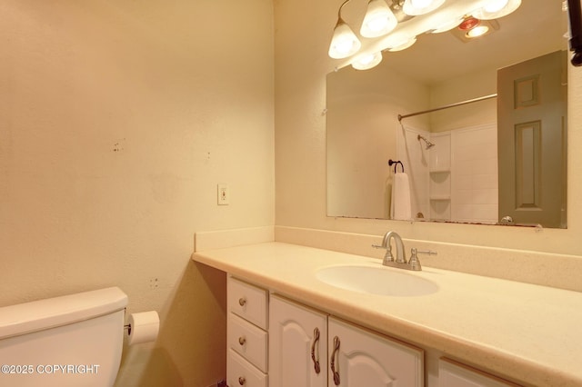 4665 Cascade Cir, Anchorage, AK 99502 - bathroom featuring toilet, vanity, and a shower