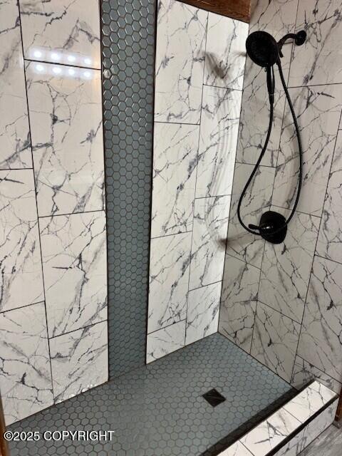 4665 Cascade Cir, Anchorage, AK 99502 - bathroom featuring tiled shower