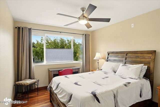 10410 Constitution St, Anchorage, AK 99515 - bedroom featuring wood finished floors and a ceiling fan