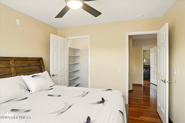 10410 Constitution St, Anchorage, AK 99515 - bedroom featuring wood finished floors and ceiling fan