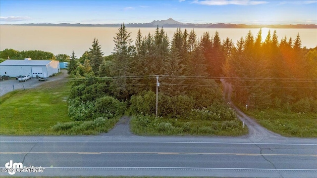 30035 Sterling Hwy, Anchor Point, AK 99556 - view of yard featuring a mountain view and a garage