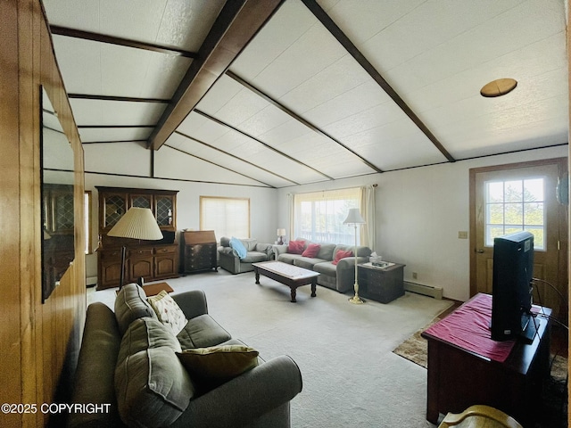 1310 Madsen Ave, Kodiak, AK 99615 - carpeted living area featuring a baseboard heating unit